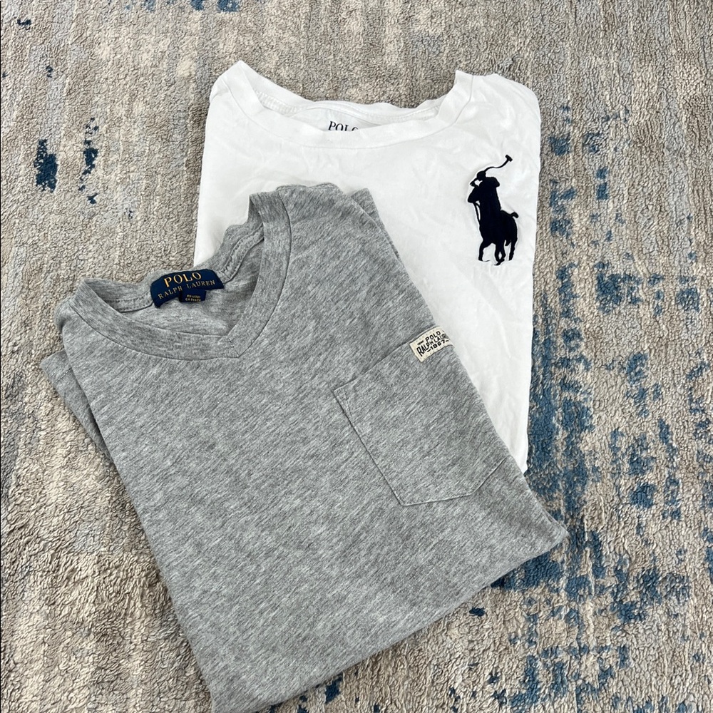 Polo by Ralph Lauren Kids Gray and White Tees